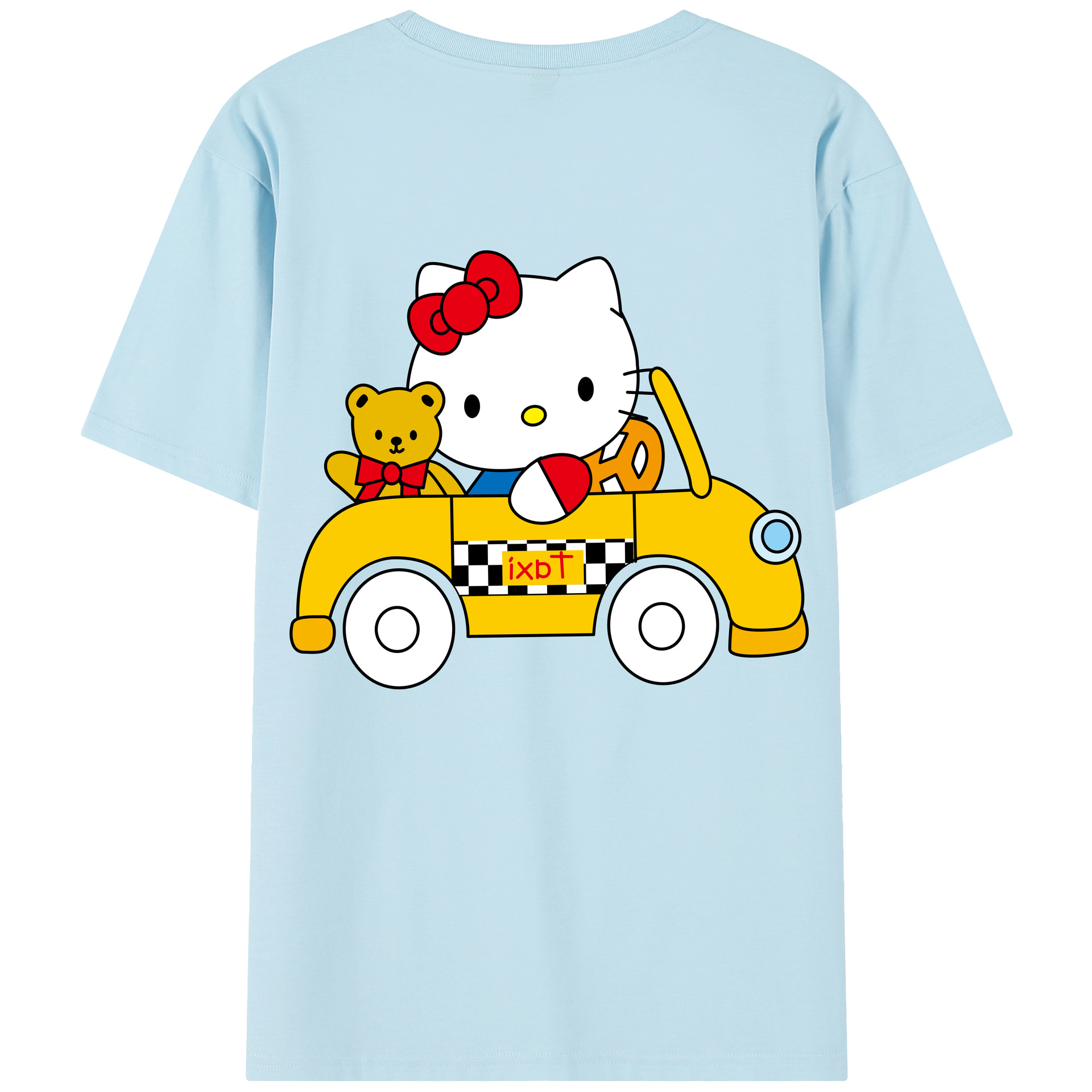 （画像用） Hello Kitty ハローキティ 綿100％半袖Tシャツ（背面プリント）